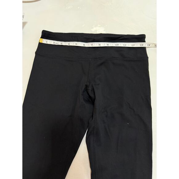 EUC Spiritual Gangster Namaste leggings black w white print on rear yoga sz M - Picture 2 of 7